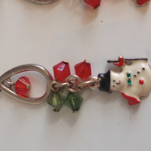 Christmas Snowman Earrings - Picture 2 of 2
